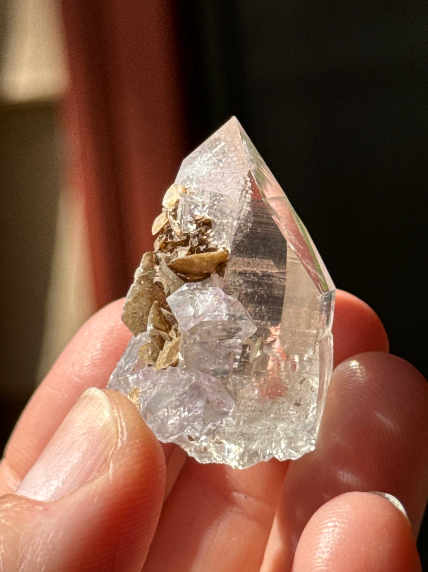 Fluorite on Phantom Quartz, 17g Yaogangxian Minerals