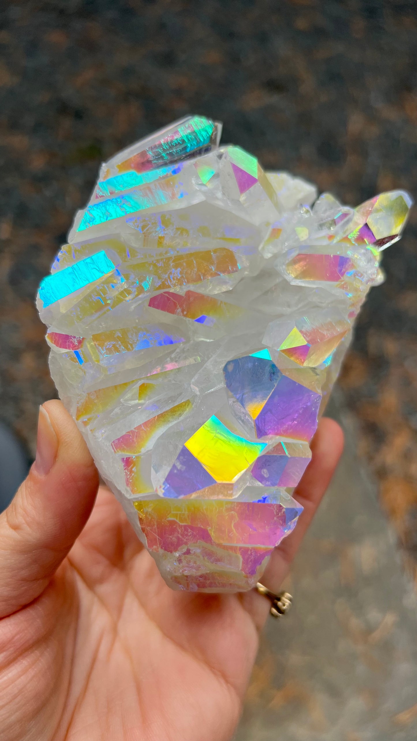 Angel Aura Quartz Cluster