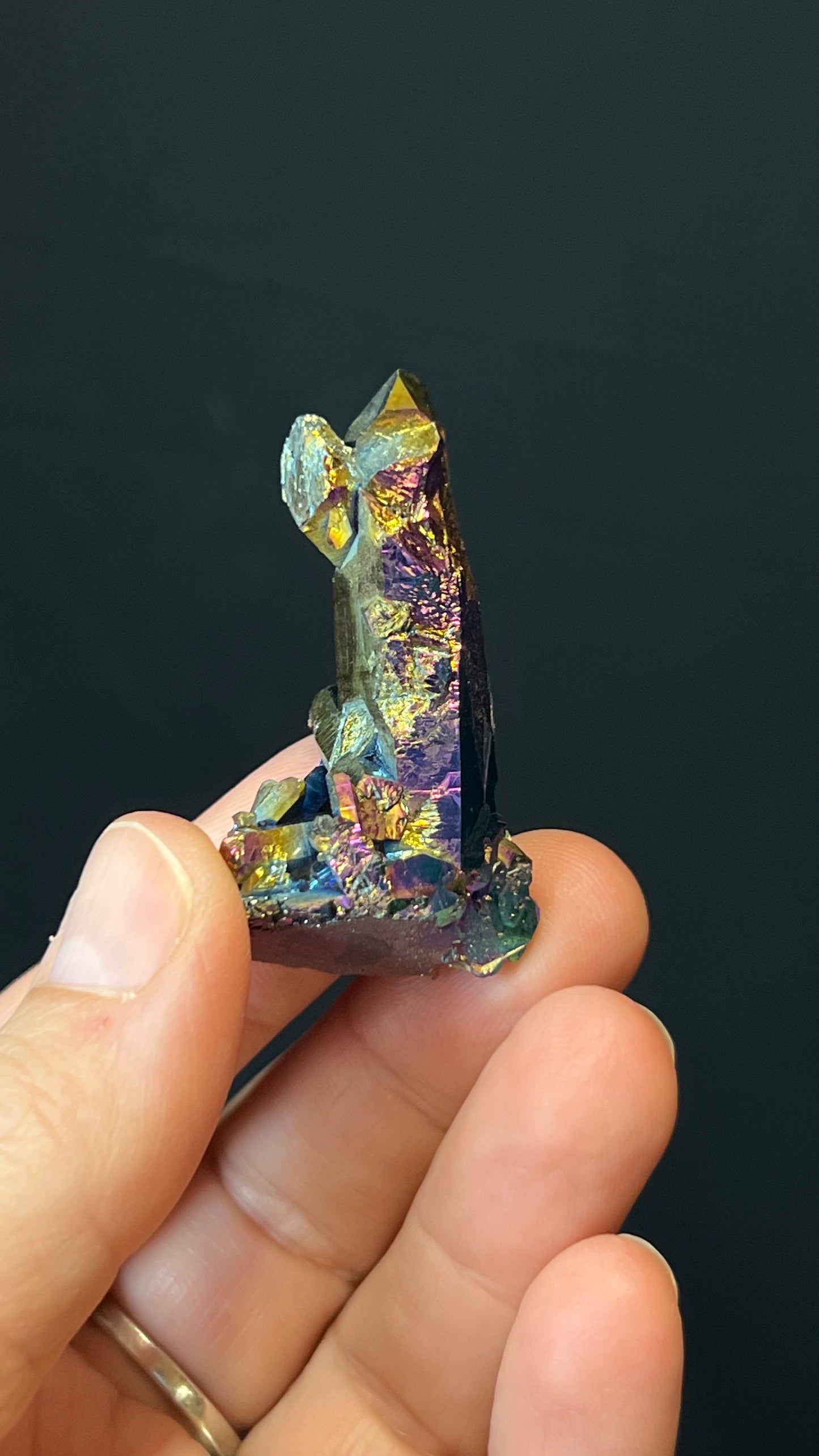 Smoky Flame Aura Quartz