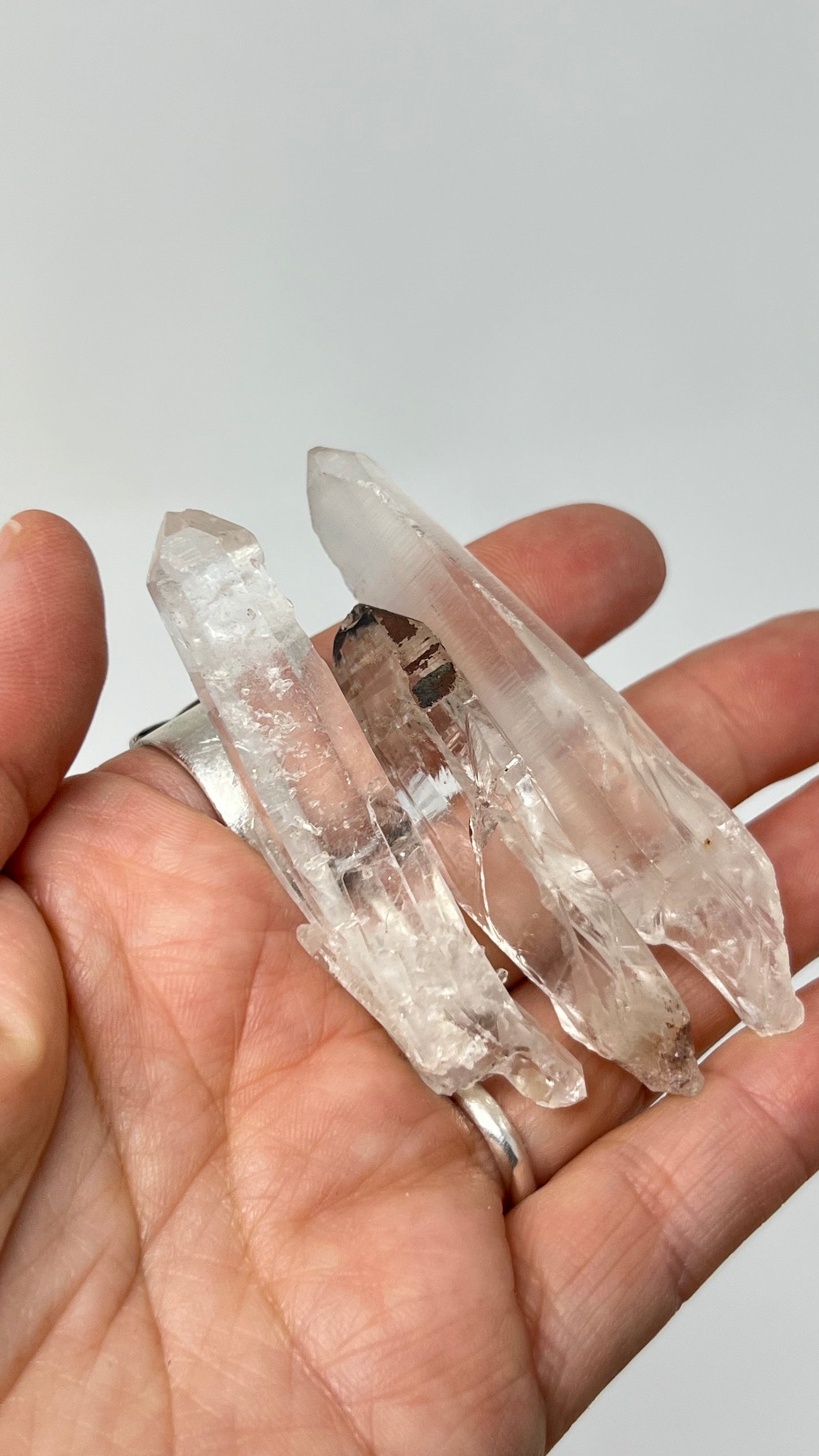 Lot of 3 Prismatic Lemurian Quartz