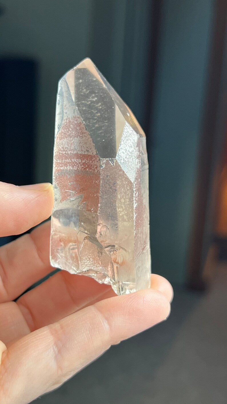 Prismatic Pink Lemurian Time-Link Quartz, Brazil