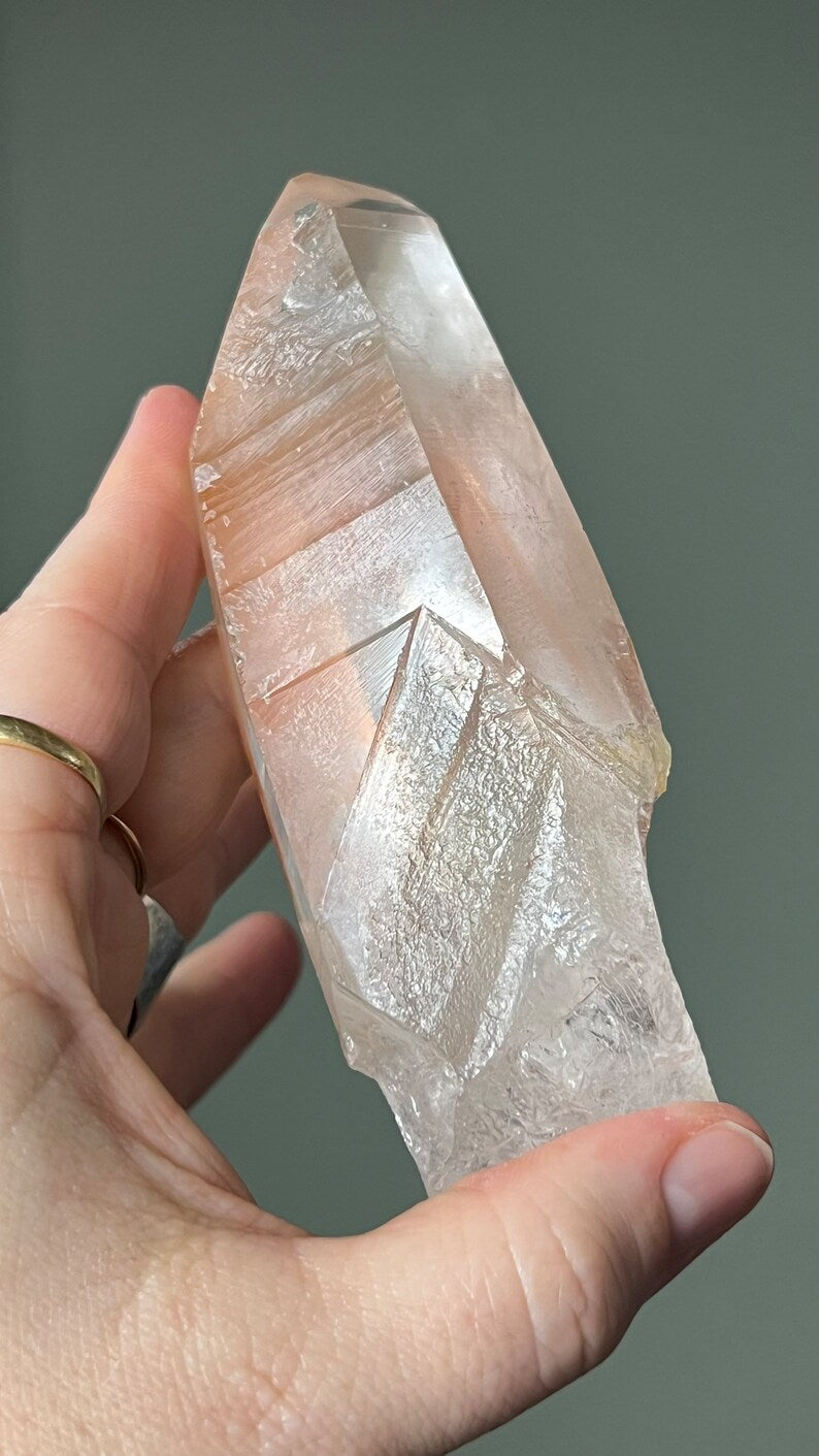 Lustrous Golden Healer Key Lemurian Quartz