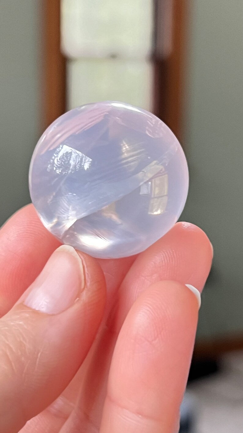 Gem-grade Star Rose Quartz Sphere, Brazil 39g