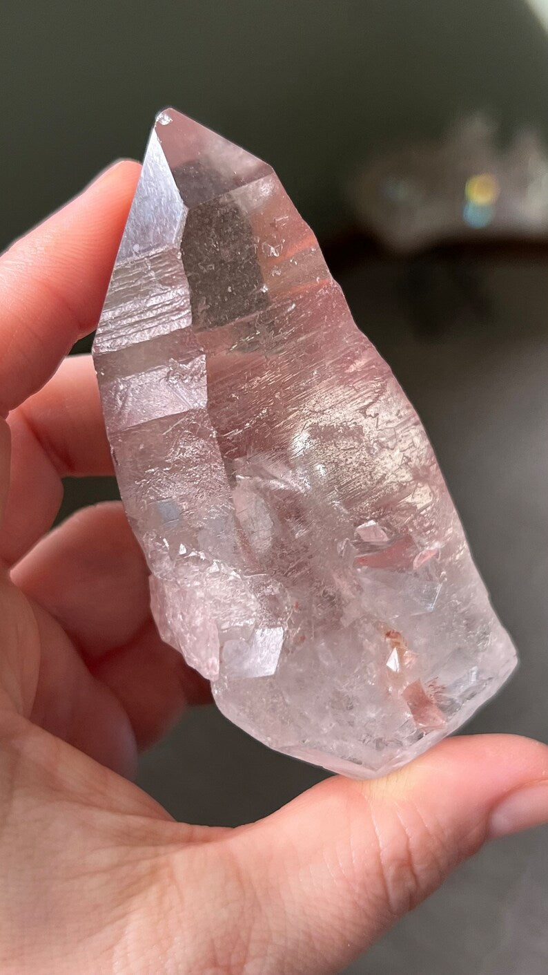 Prismatic Pink Lemurian Time-link Quartz
