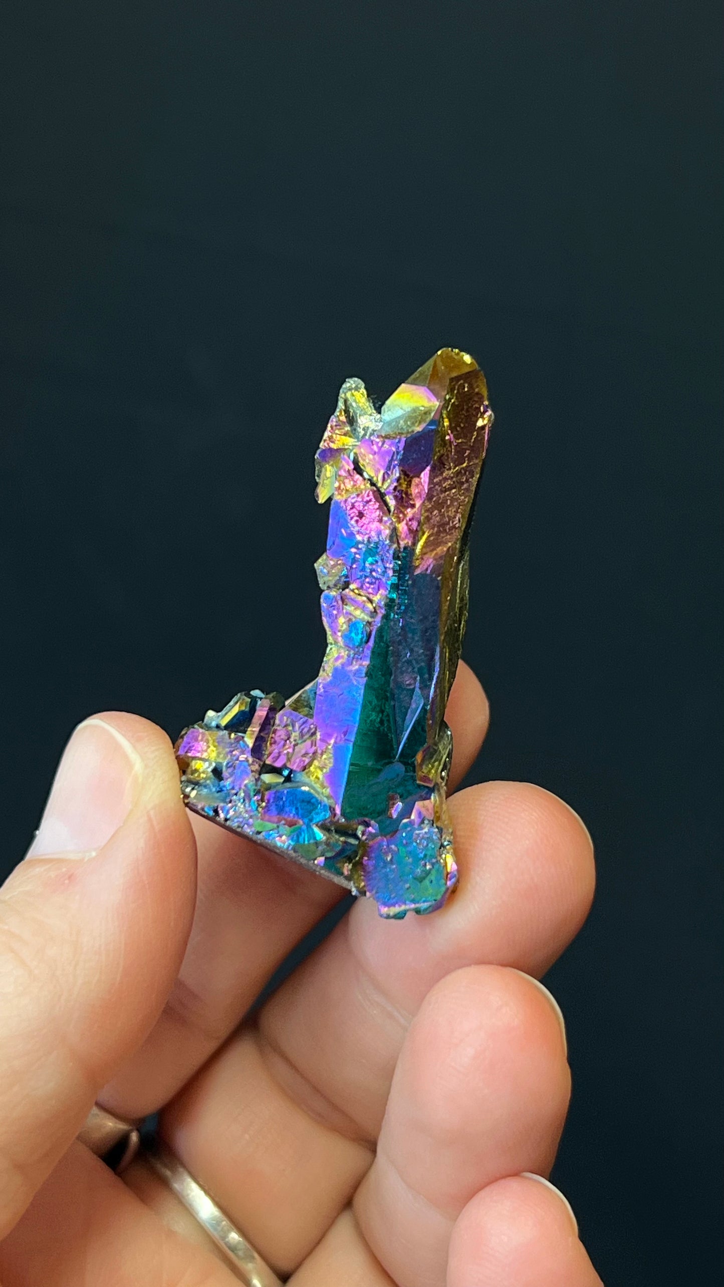 Smoky Flame Aura Quartz