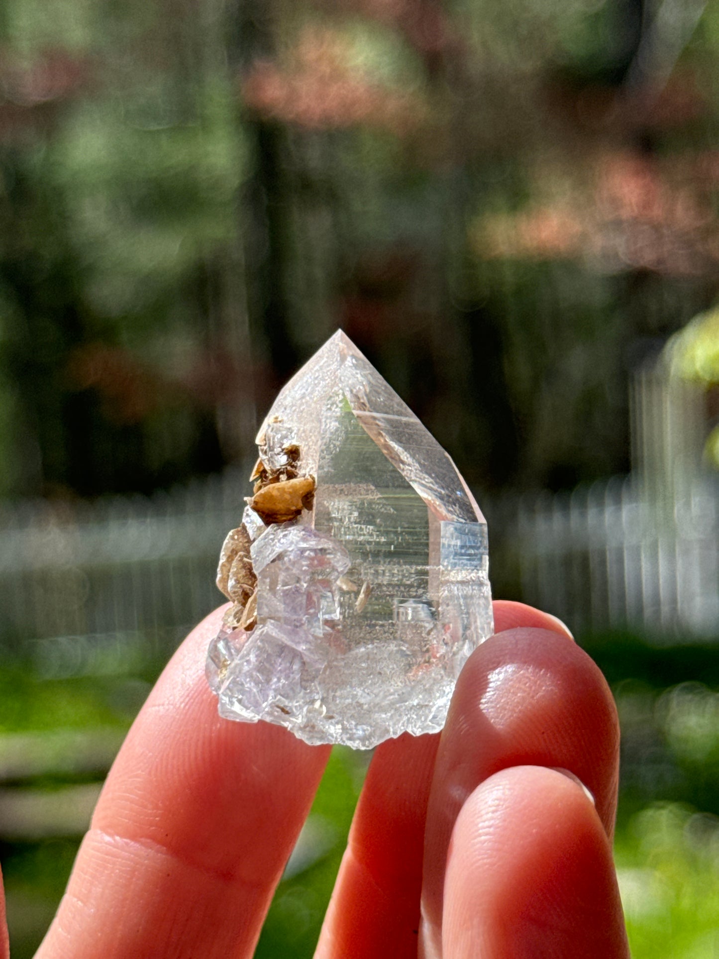 Fluorite on Phantom Quartz, 17g Yaogangxian Minerals