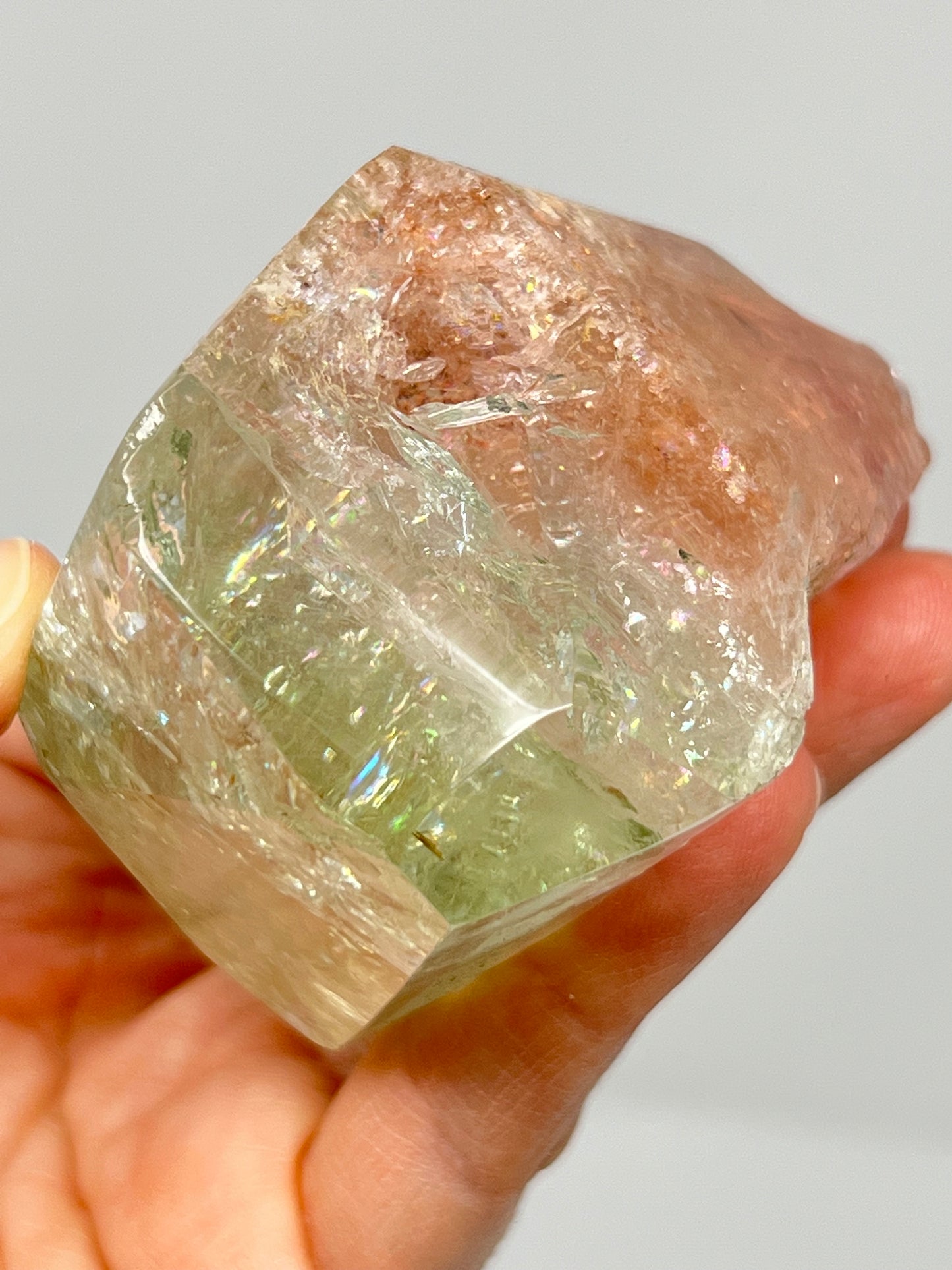 Bi-color Beryl Morganite & Aquamarine Crystal