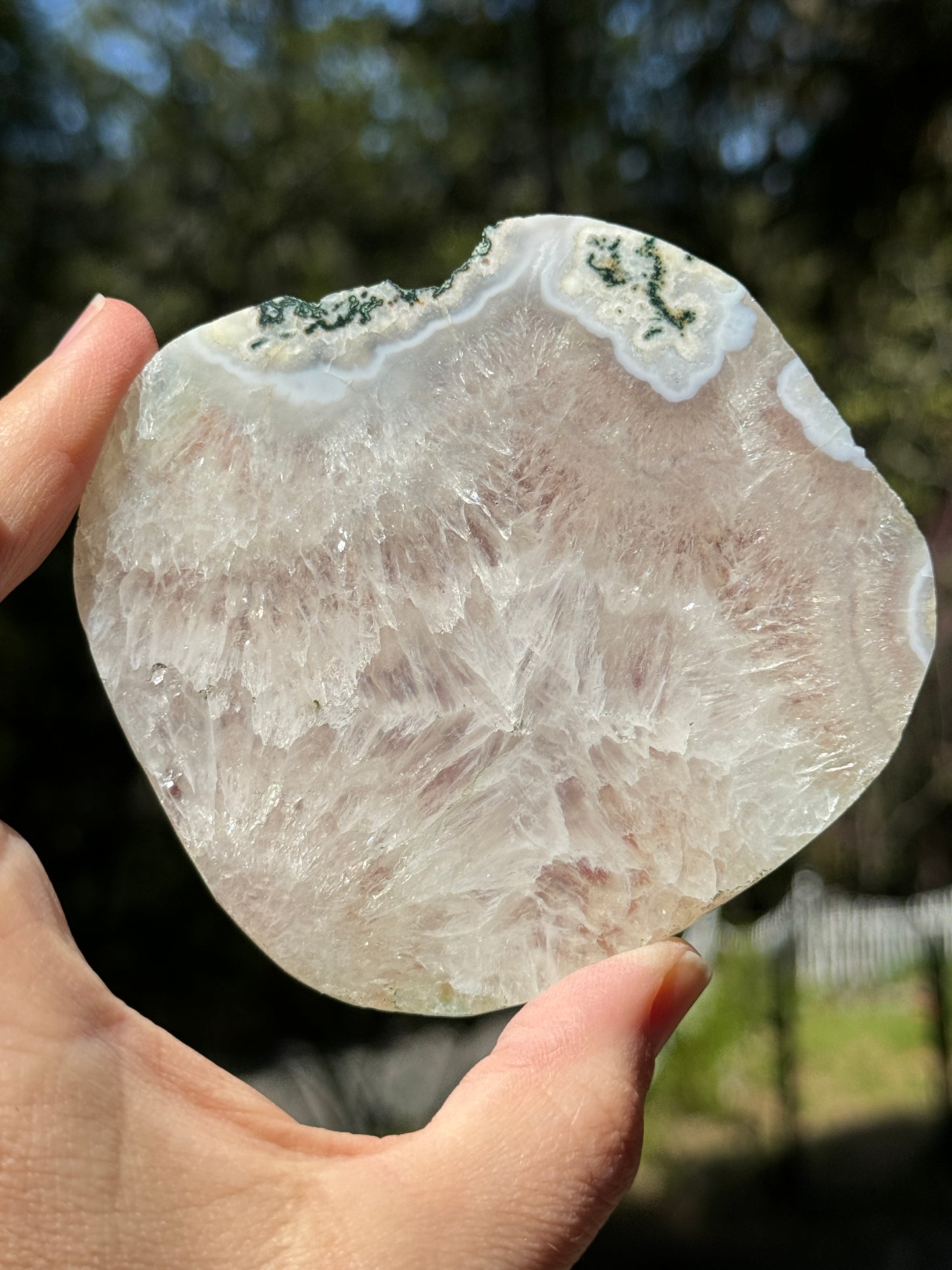 Angel Aura Agate Quartz Slice