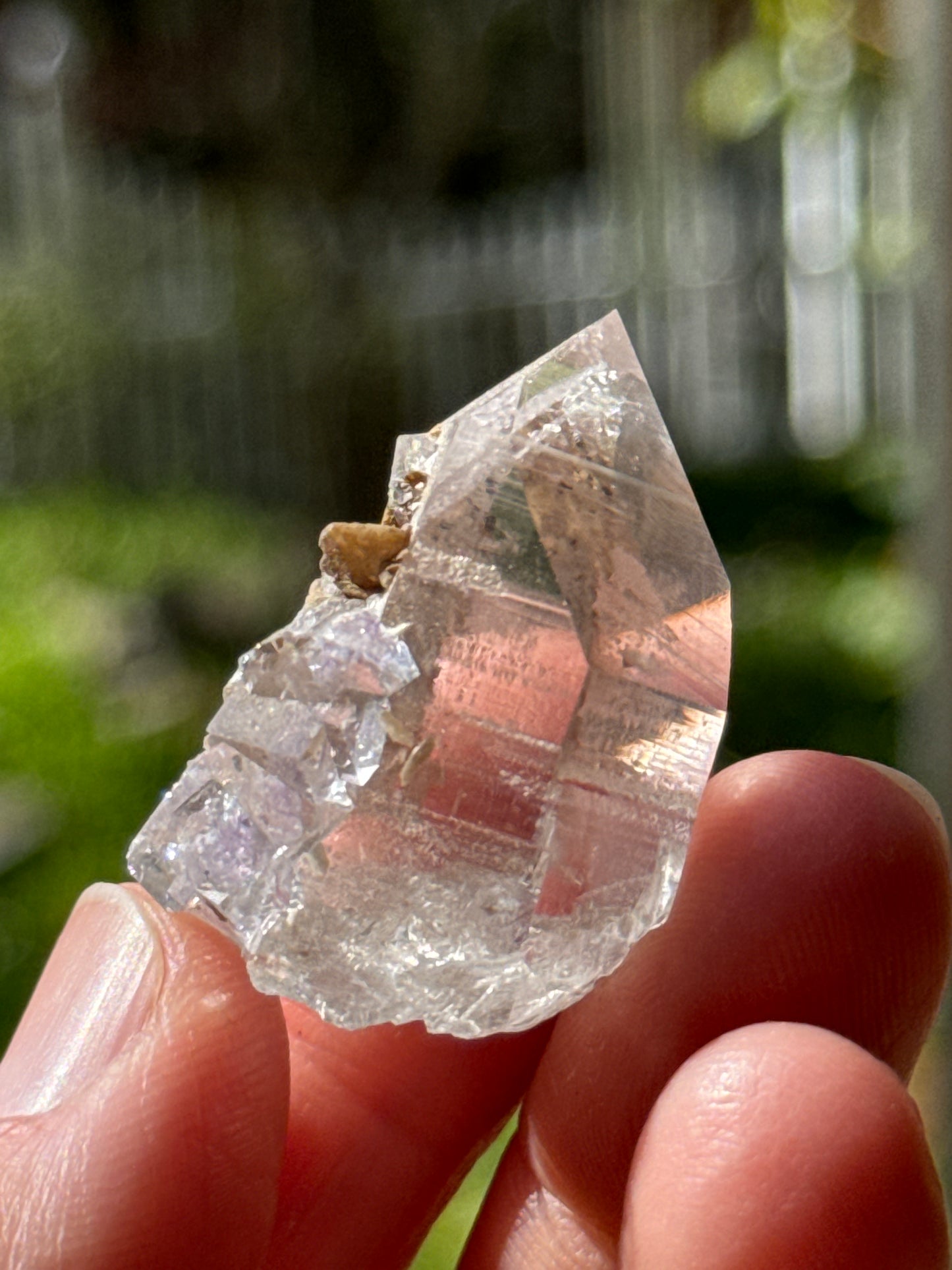 Fluorite on Phantom Quartz, 17g Yaogangxian Minerals