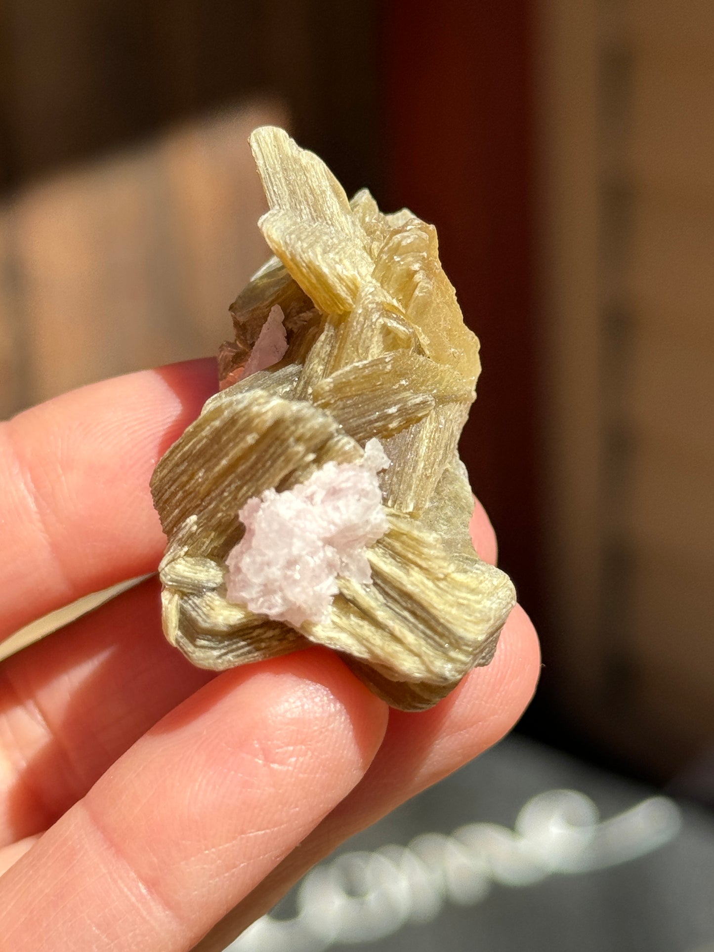 Star Mica with Crystalized Rose Quartz, 32g Brazil