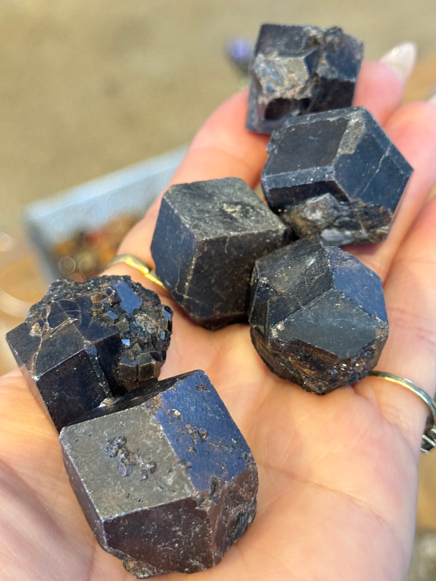ONE Andradite Garnet var. Melanite, Black Garnet Mali