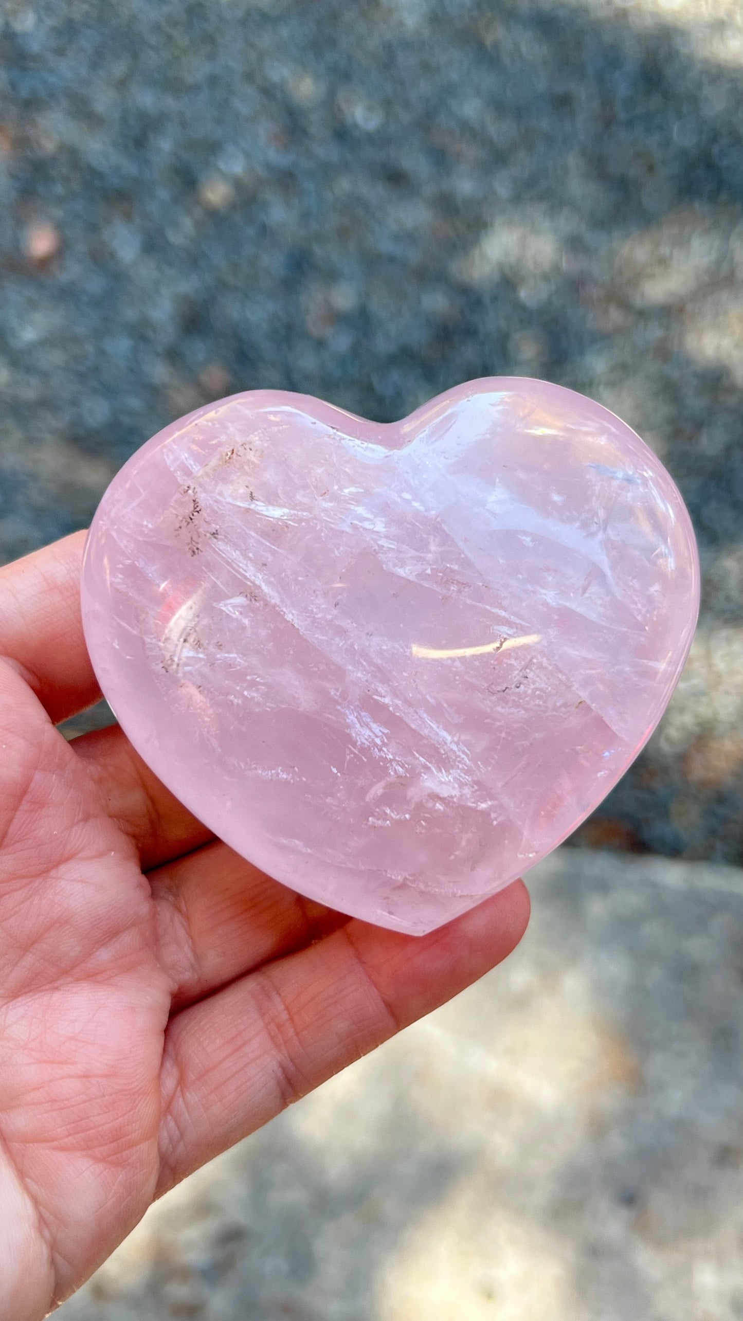 Rose Quartz Crystal Heart