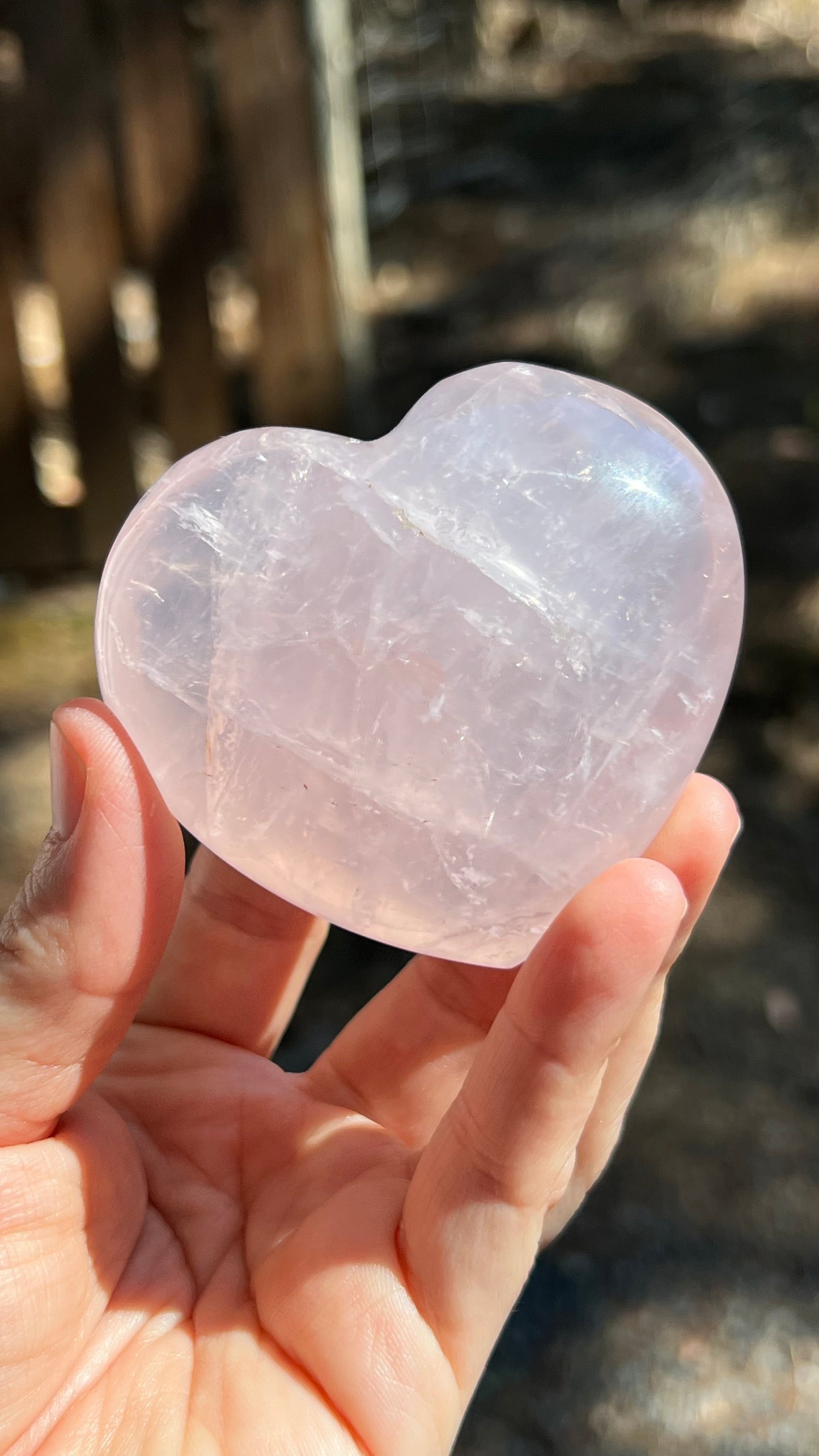 Rose Quartz Crystal Heart