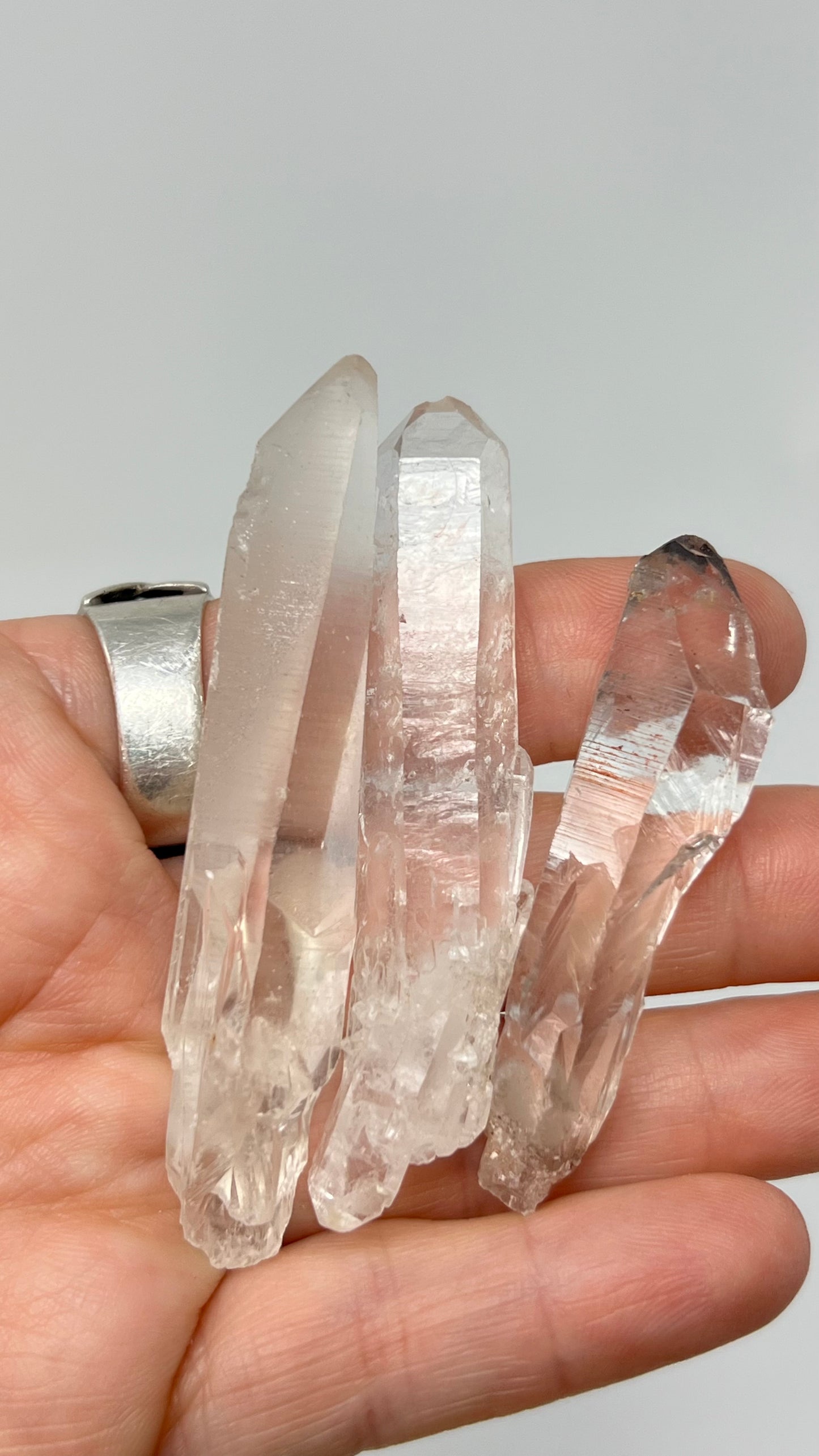 Lot of 3 Prismatic Lemurian Quartz