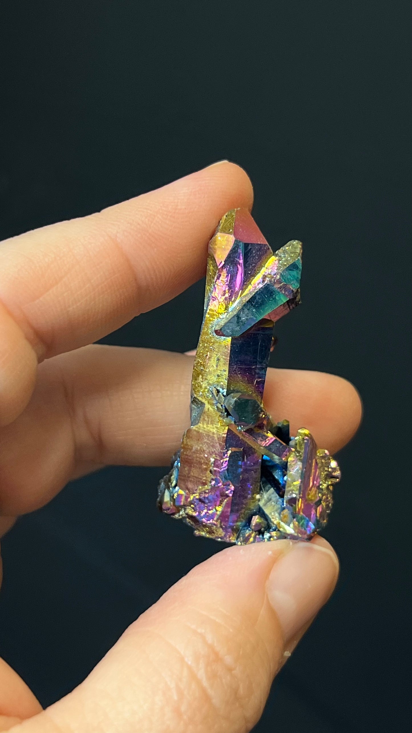 Smoky Flame Aura Quartz