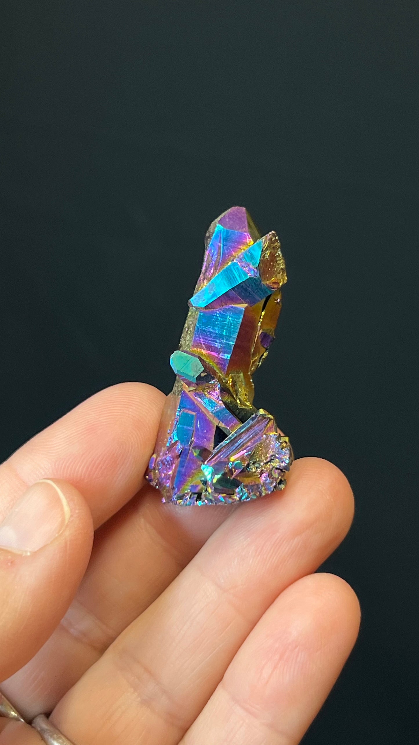 Smoky Flame Aura Quartz
