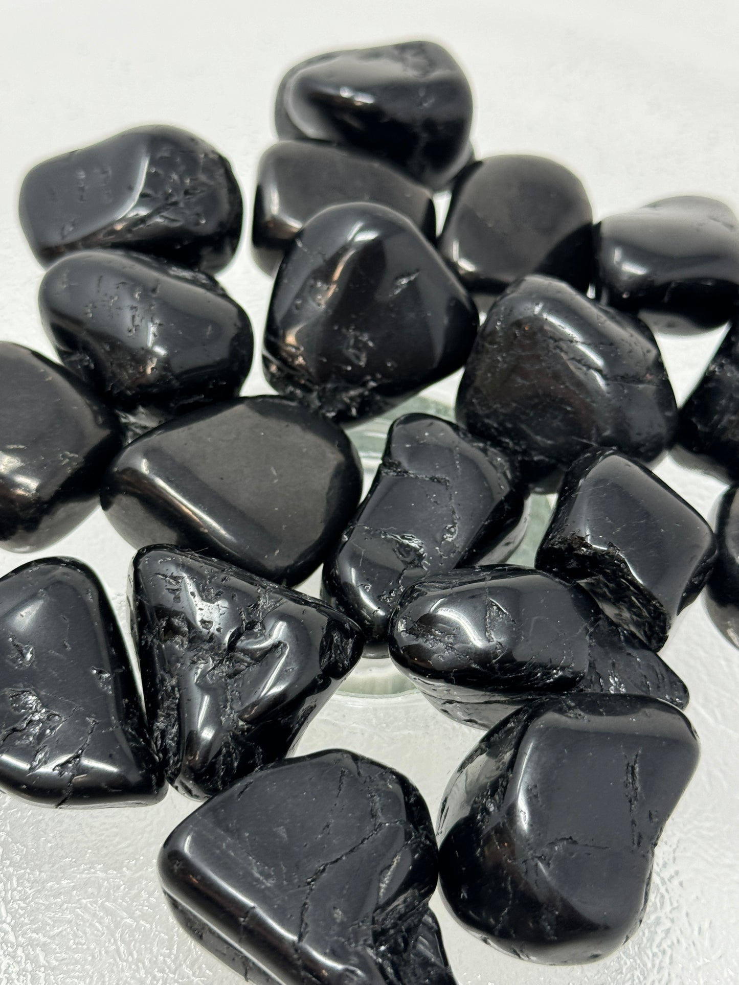 One Black Tourmaline Tumbled Stone