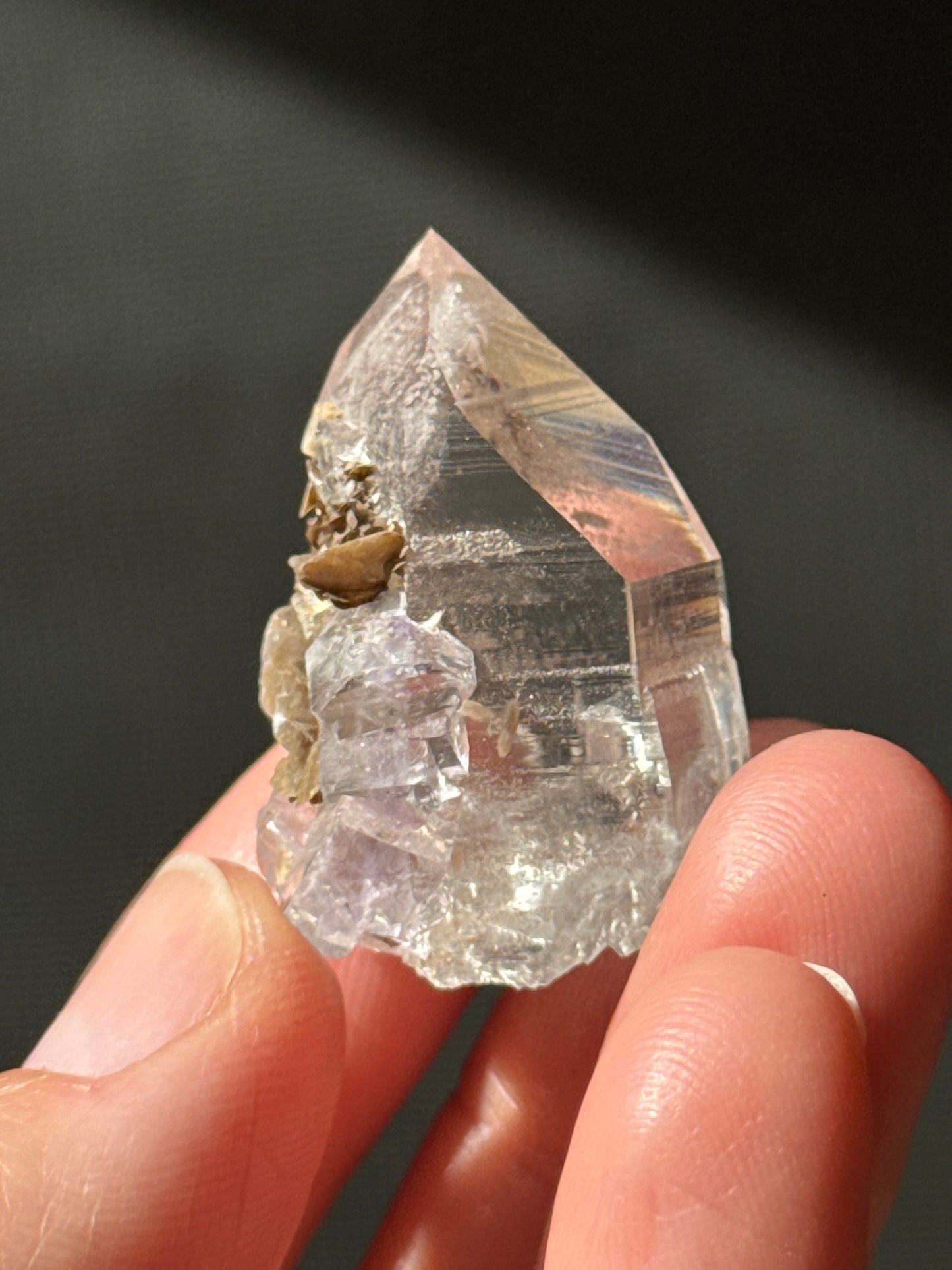 Fluorite on Phantom Quartz, 17g Yaogangxian Minerals