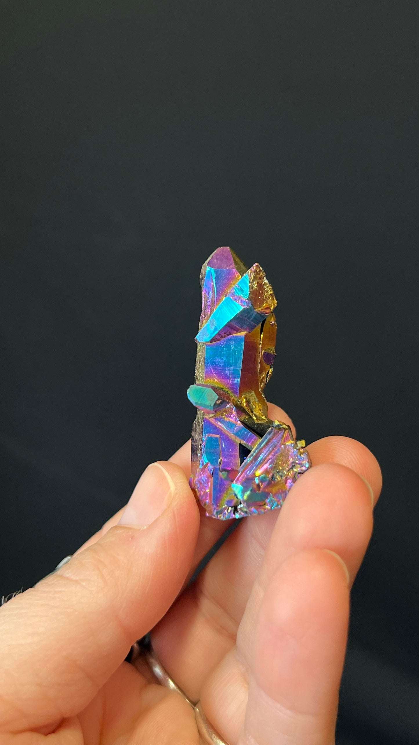 Smoky Flame Aura Quartz