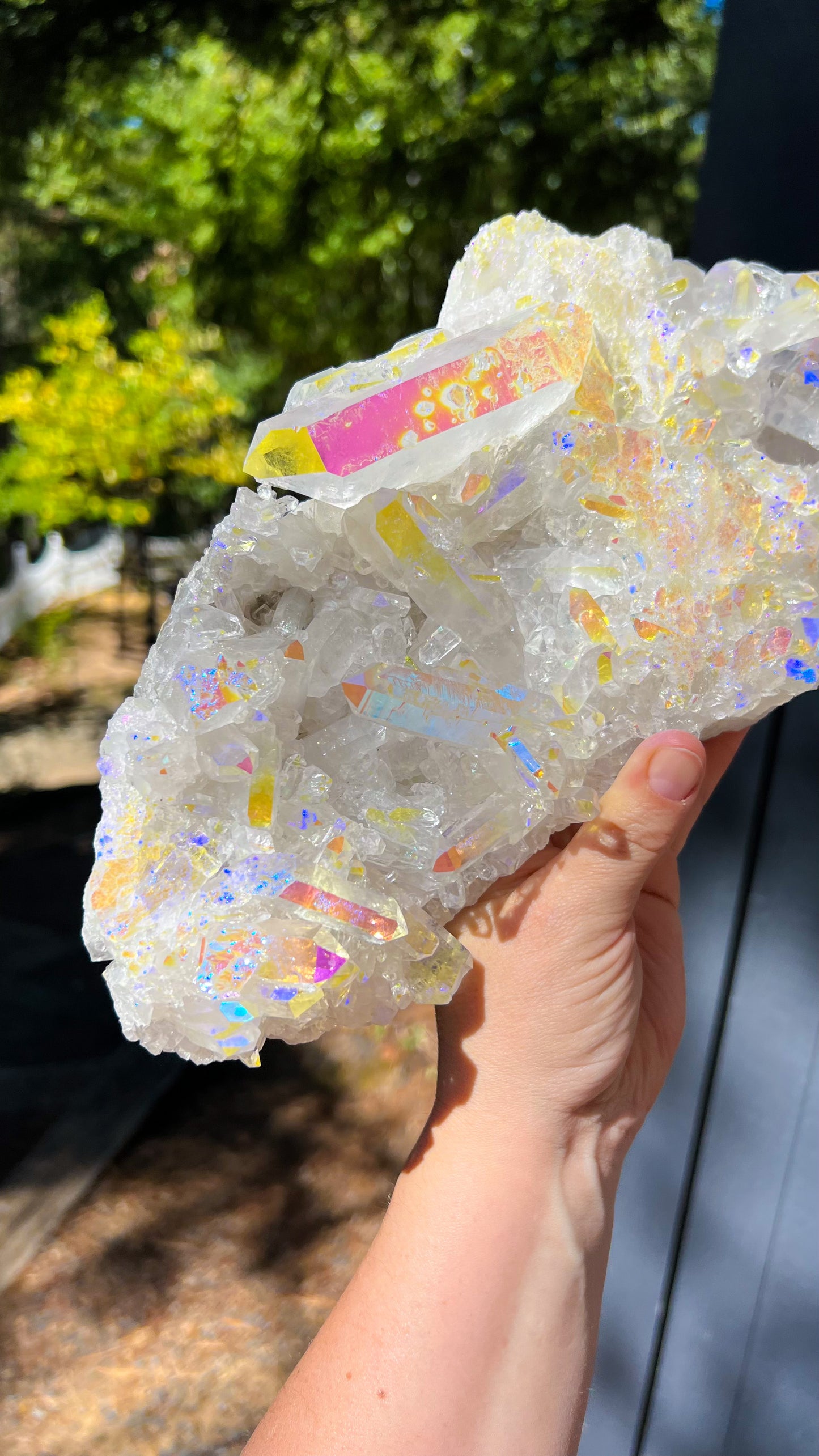 Angel Aura Quartz Cluster