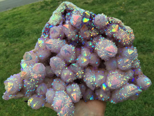 Lavender Spirit Quartz Angel Aura Cactus Quartz Fairy Castle