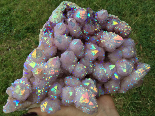 Lavender Spirit Quartz Angel Aura Cactus Quartz Fairy Castle