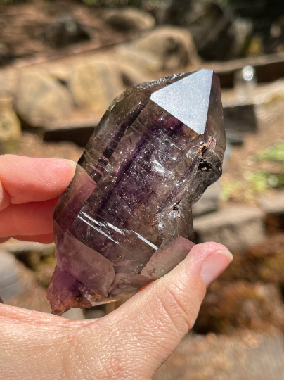 Brandberg Amethyst Scepter Crystal with H20, Brandberg, Namibia