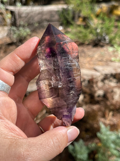 Brandberg Amethyst Scepter Crystal with H20, Brandberg, Namibia