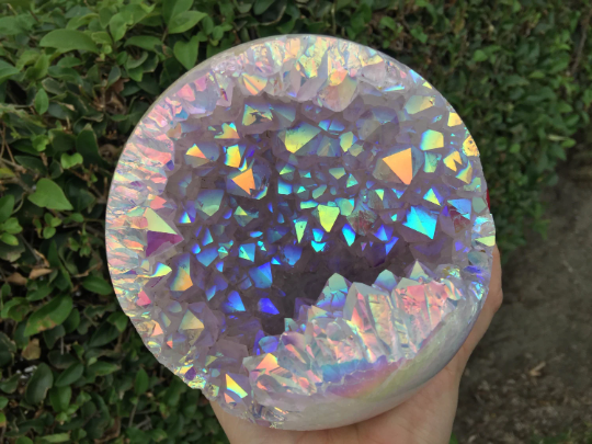 Huge Angel Aura Amethyst Geode Sphere