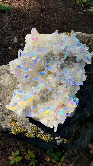 Extra Large Angel Aura Quartz Cluster Decorator