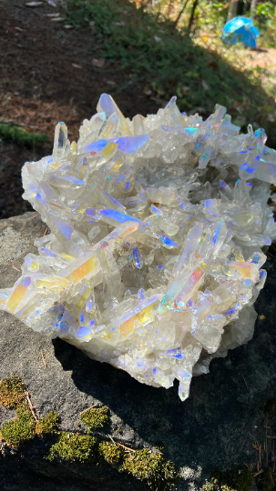 Extra Large Angel Aura Quartz Cluster Decorator