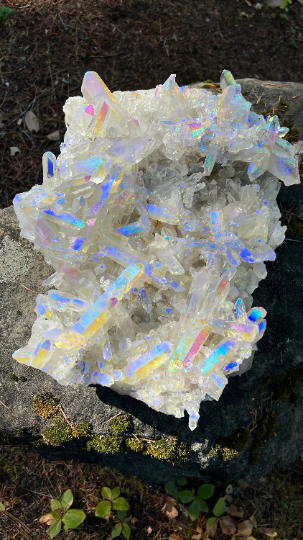 Extra Large Angel Aura Quartz Cluster Decorator