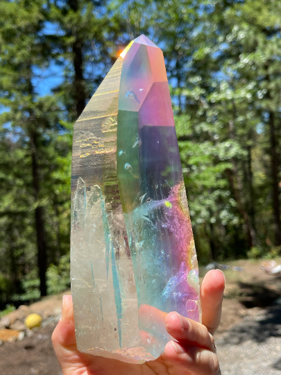 Large Angel Aura Lemurian Quartz