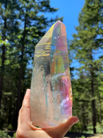 Large Angel Aura Lemurian Quartz