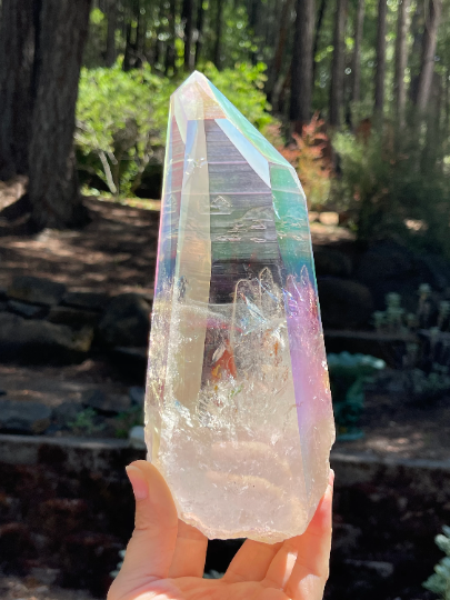 Large Angel Aura Lemurian Quartz