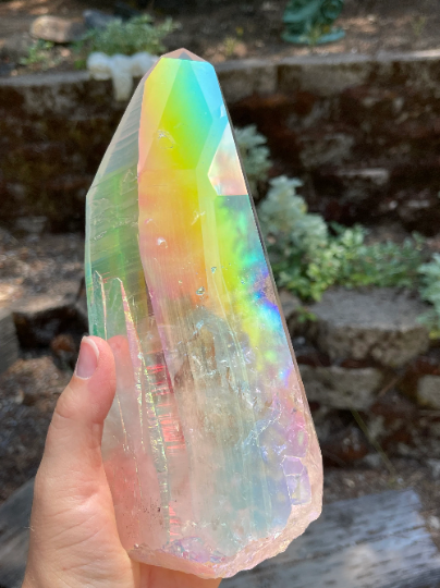 Large Angel Aura Lemurian Quartz