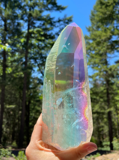 Large Angel Aura Lemurian Quartz