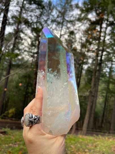 Large Angel Aura Lemurian Quartz