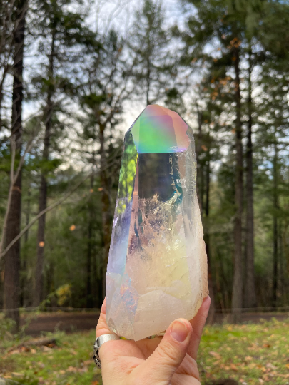 Large Angel Aura Lemurian Quartz