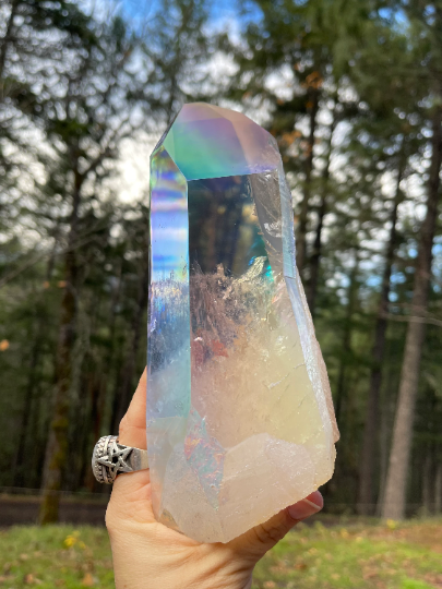 Large Angel Aura Lemurian Quartz