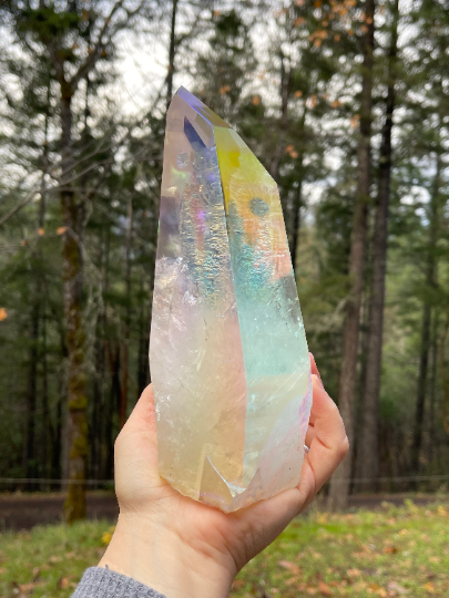 Large Angel Aura Lemurian Quartz