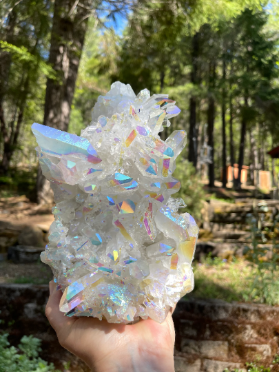 Large Angel Aura Quartz Cluster