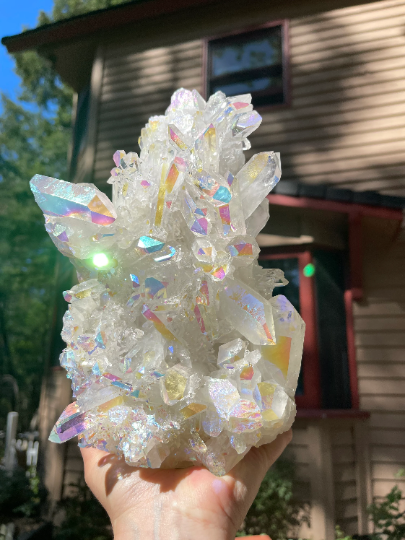 Large Angel Aura Quartz Cluster