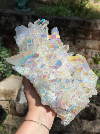 Large Angel Aura Quartz Cluster