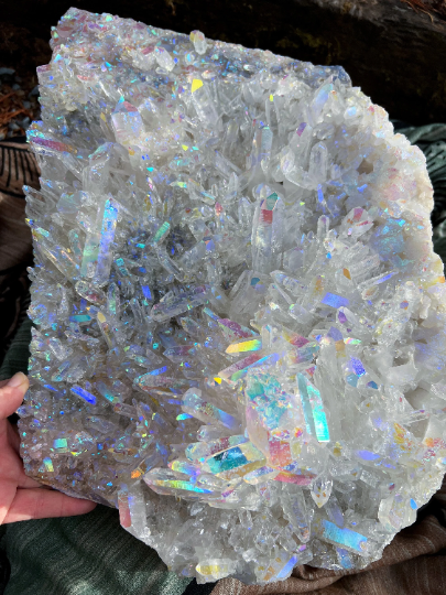 Extra Large Angel Aura Quartz Cluster Decorator