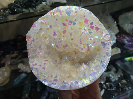 Angel Aura Amethyst Geode Sphere Crystal Set