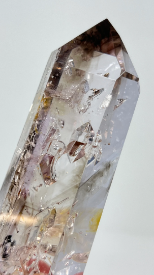 Quartz with Negative Crystal Phantoms & Enhydro, Lawrence Stoller