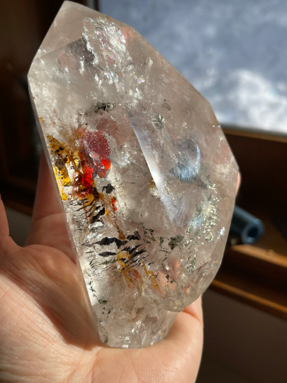 Quartz, ‘Tiger Enhydro’ Crystal, Lemurian Quartz