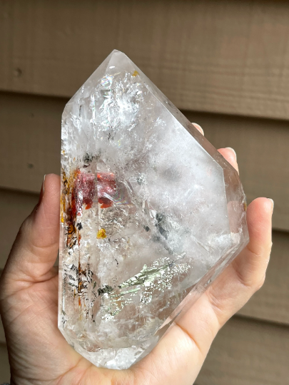 Quartz, ‘Tiger Enhydro’ Crystal, Lemurian Quartz