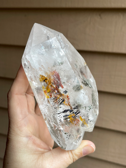 Quartz, ‘Tiger Enhydro’ Crystal, Lemurian Quartz